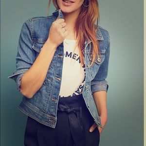 Pilcro and the Letterpress Denim Jacket L NWT